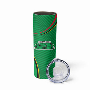 Personalized Guyana Cricket Amazon Warriors Skinny Tumbler Modern Geometric Sports Fan