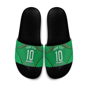 Personalized Guyana Cricket Amazon Warriors Slide Sandals Modern Geometric Sports Fan
