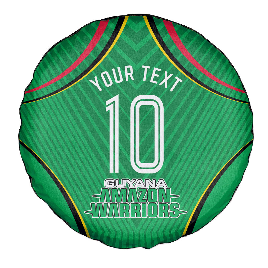 Personalized Guyana Cricket Amazon Warriors Spare Tire Cover Modern Geometric Sports Fan