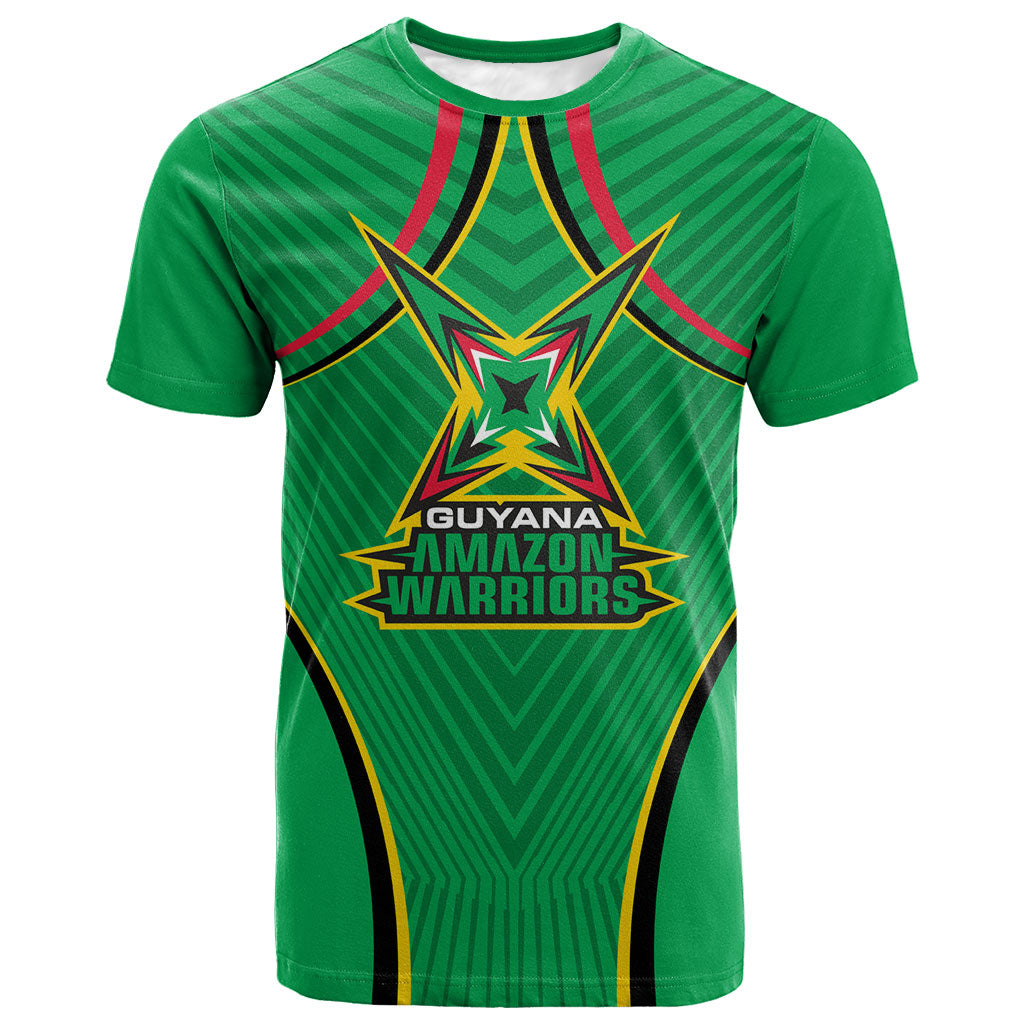 Personalized Guyana Cricket Amazon Warriors T shirt Modern Geometric Sports Fan