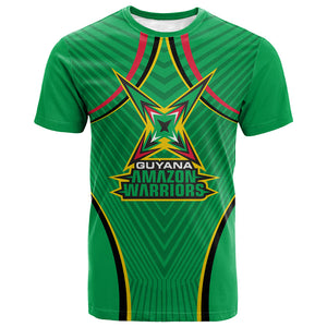 Personalized Guyana Cricket Amazon Warriors T shirt Modern Geometric Sports Fan