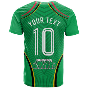 Personalized Guyana Cricket Amazon Warriors T shirt Modern Geometric Sports Fan