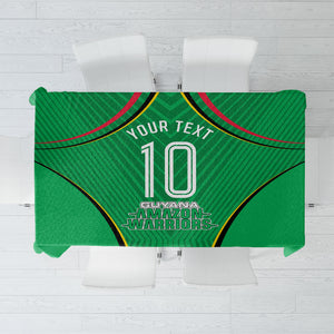 Personalized Guyana Cricket Amazon Warriors Tablecloth Modern Geometric Sports Fan