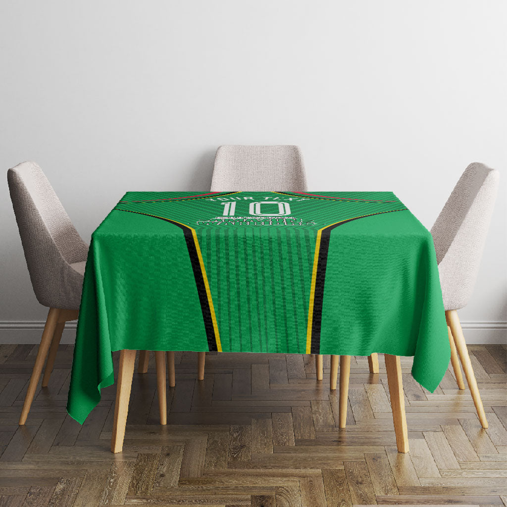 Personalized Guyana Cricket Amazon Warriors Tablecloth Modern Geometric Sports Fan