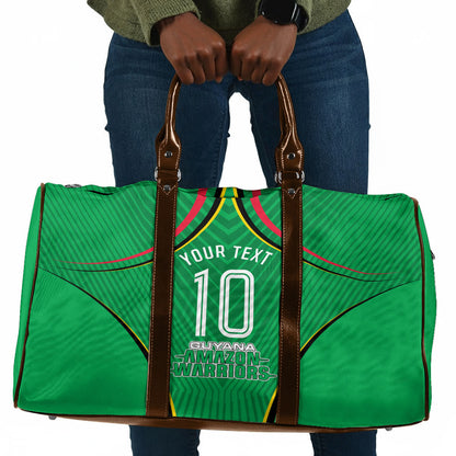 Personalized Guyana Cricket Amazon Warriors Travel Bag Modern Geometric Sports Fan