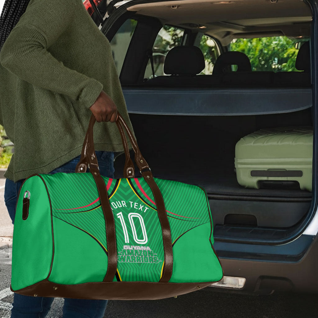 Personalized Guyana Cricket Amazon Warriors Travel Bag Modern Geometric Sports Fan