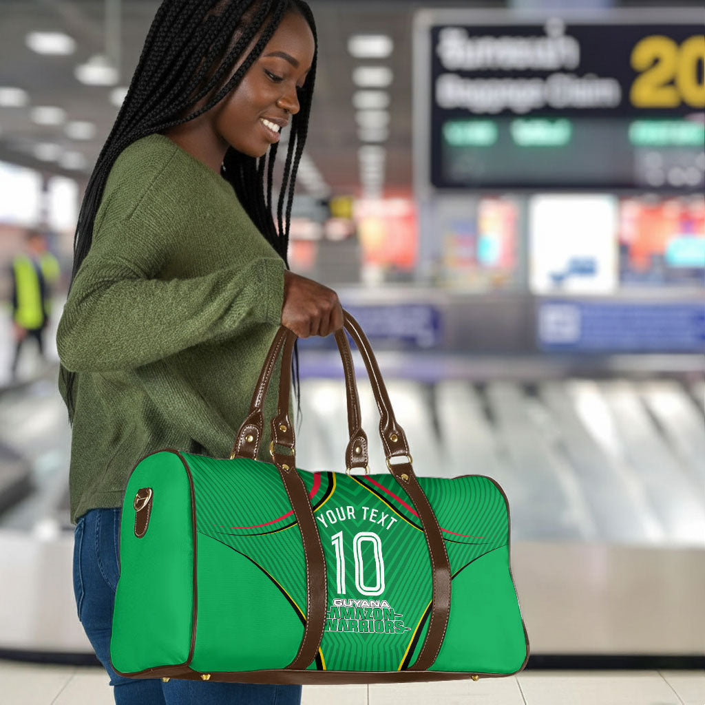 Personalized Guyana Cricket Amazon Warriors Travel Bag Modern Geometric Sports Fan