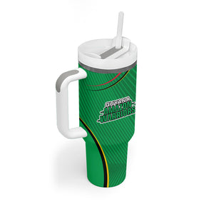 Personalized Guyana Cricket Amazon Warriors Tumbler With Handle Modern Geometric Sports Fan