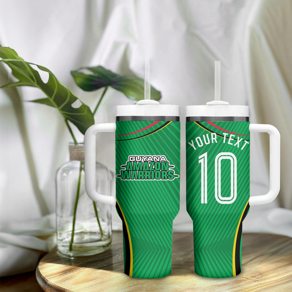 Personalized Guyana Cricket Amazon Warriors Tumbler With Handle Modern Geometric Sports Fan