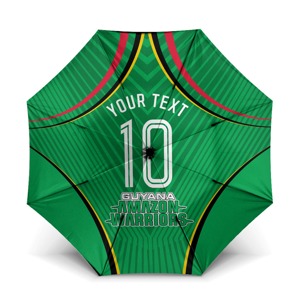 Personalized Guyana Cricket Amazon Warriors Umbrella Modern Geometric Sports Fan