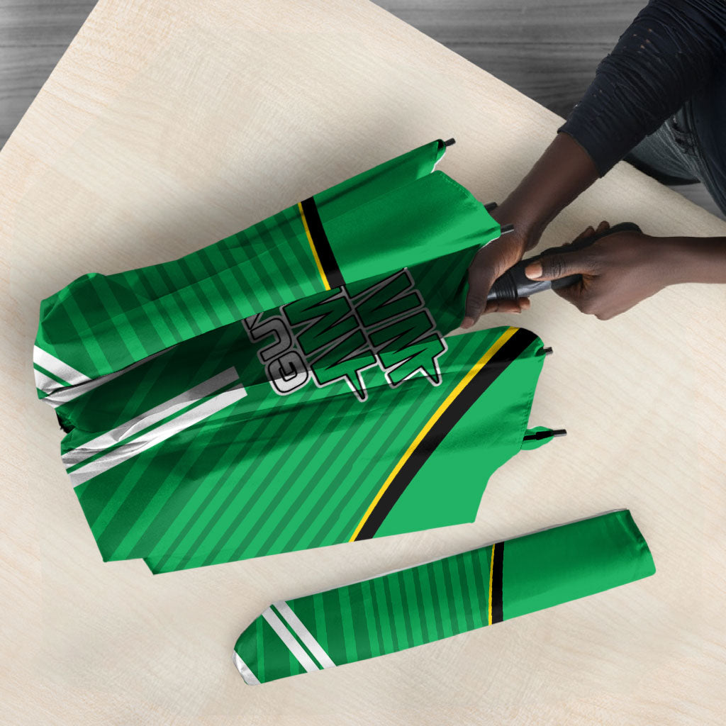 Personalized Guyana Cricket Amazon Warriors Umbrella Modern Geometric Sports Fan