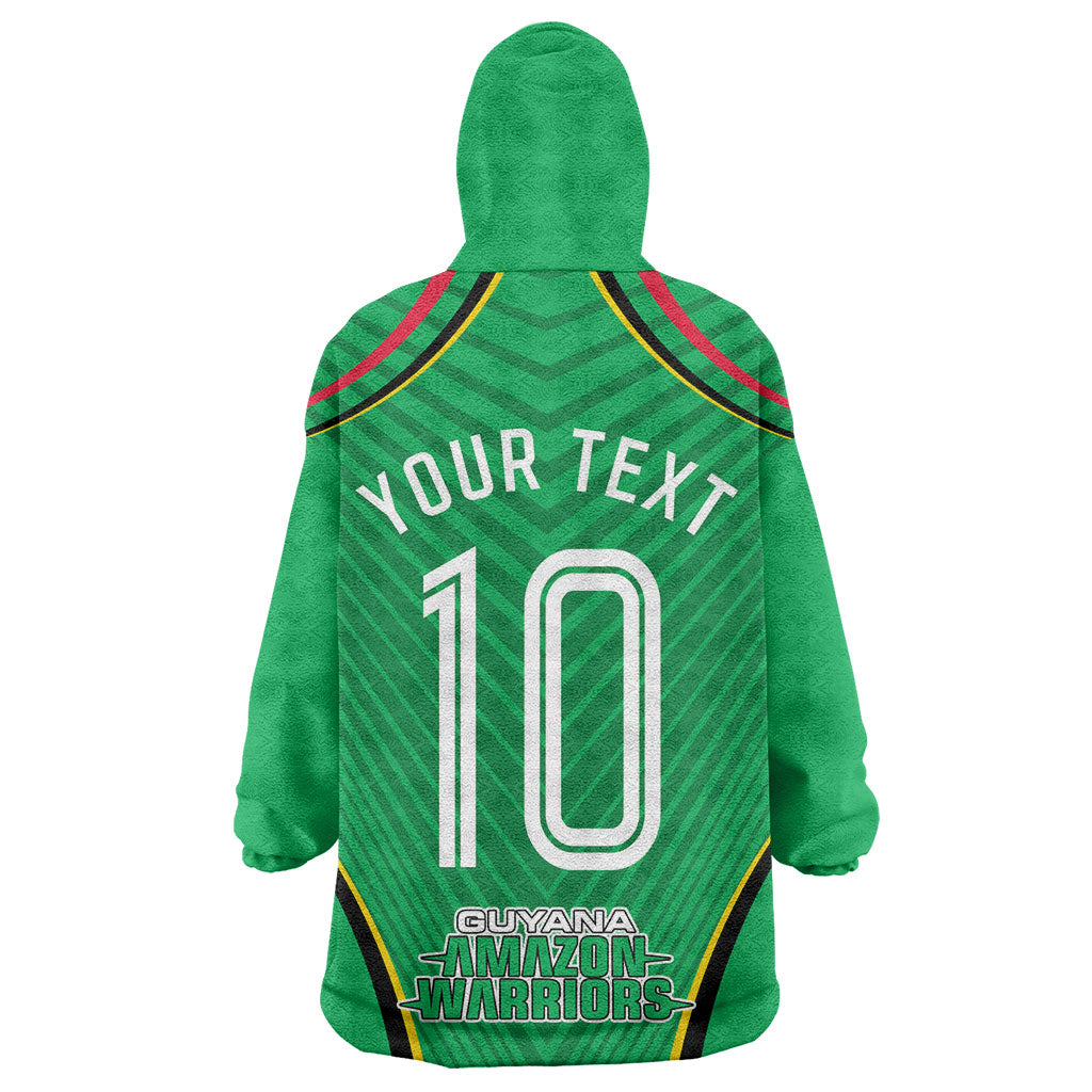 Personalized Guyana Cricket Amazon Warriors Wearable Blanket Hoodie Modern Geometric Sports Fan