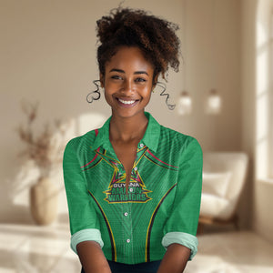 Personalized Guyana Cricket Amazon Warriors Women Casual Shirt Modern Geometric Sports Fan