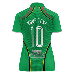 Personalized Guyana Cricket Amazon Warriors Women Polo Shirt Modern Geometric Sports Fan