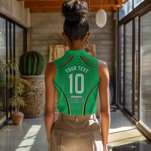 Personalized Guyana Cricket Amazon Warriors Women Sleeveless Polo Shirt Modern Geometric Sports Fan