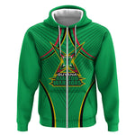 Personalized Guyana Cricket Amazon Warriors Zip Hoodie Modern Geometric Sports Fan
