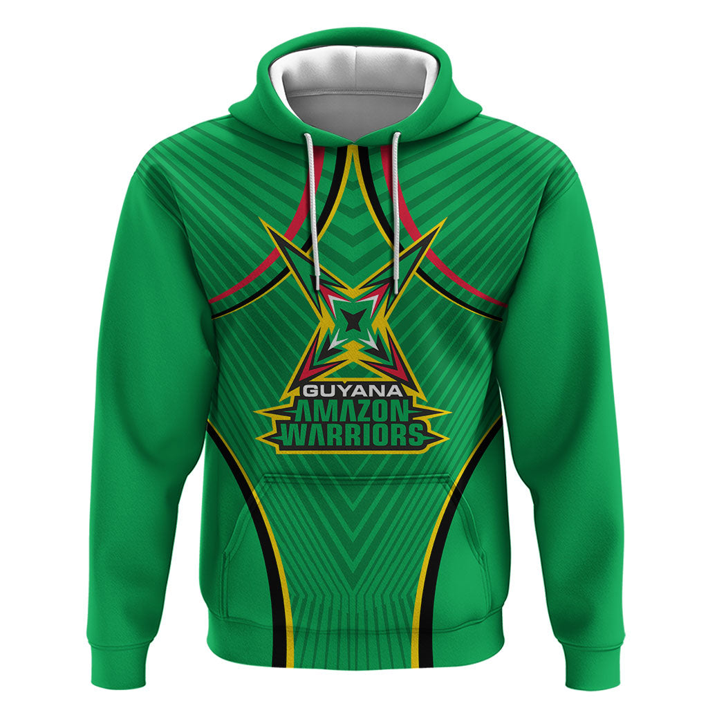 Personalized Guyana Cricket Amazon Warriors Zip Hoodie Modern Geometric Sports Fan