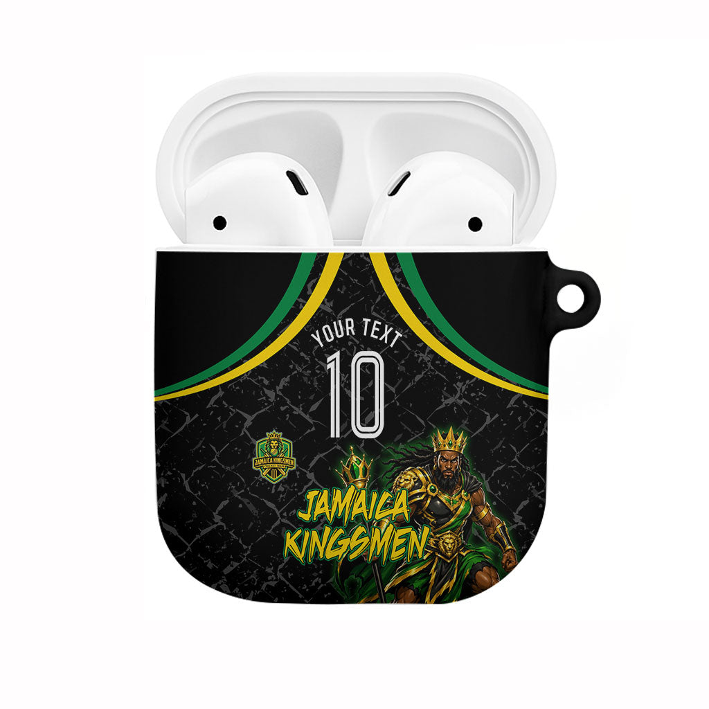 Personalized Jamaica Kingsmen AirPods Case Caribbean Cricket Royal Warrior King Mascot