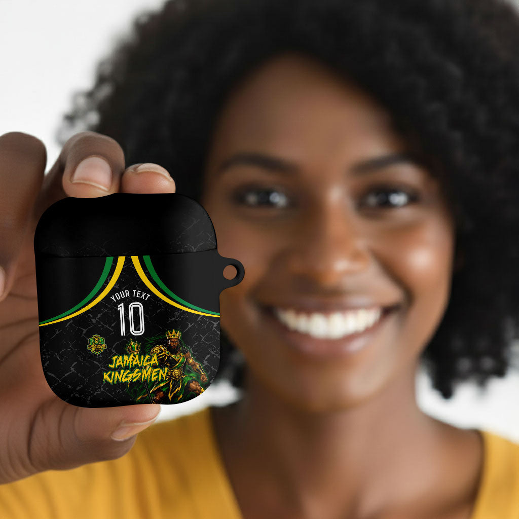 Personalized Jamaica Kingsmen AirPods Case Caribbean Cricket Royal Warrior King Mascot
