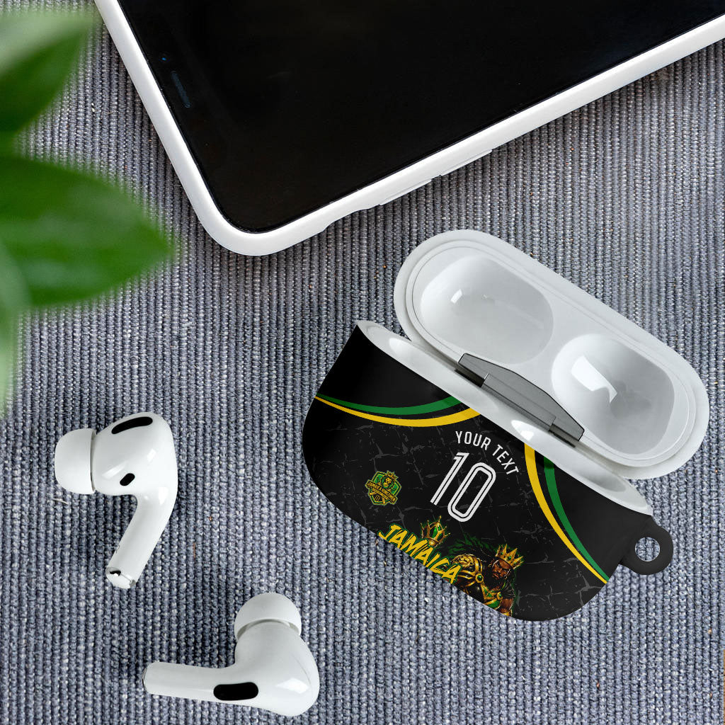 Personalized Jamaica Kingsmen AirPods Case Caribbean Cricket Royal Warrior King Mascot