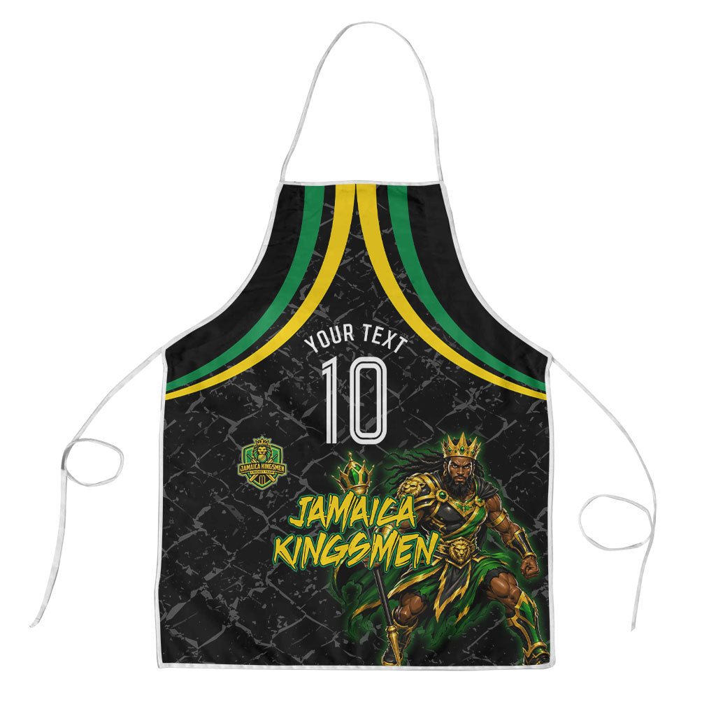 Personalized Jamaica Kingsmen Apron Caribbean Cricket Royal Warrior King Mascot