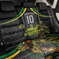 Personalized Jamaica Kingsmen Back Car Seat Cover Caribbean Cricket Royal Warrior King Mascot