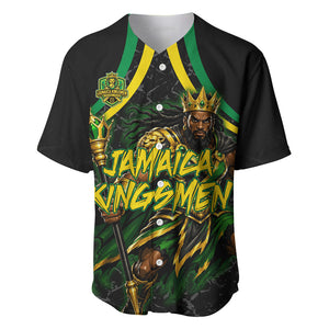 Personalized Jamaica Kingsmen Baseball Jersey Caribbean Cricket Royal Warrior King Mascot