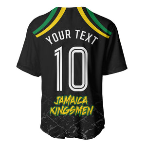 Personalized Jamaica Kingsmen Baseball Jersey Caribbean Cricket Royal Warrior King Mascot