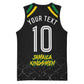 Personalized Jamaica Kingsmen Basketball Jersey Caribbean Cricket Royal Warrior King Mascot