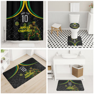 Personalized Jamaica Kingsmen Bathroom Set Caribbean Cricket Royal Warrior King Mascot
