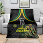 Personalized Jamaica Kingsmen Blanket Caribbean Cricket Royal Warrior King Mascot