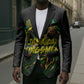 Personalized Jamaica Kingsmen Blazer Caribbean Cricket Royal Warrior King Mascot