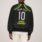 Personalized Jamaica Kingsmen Bomber Jacket Caribbean Cricket Royal Warrior King Mascot
