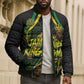 Personalized Jamaica Kingsmen Bomber Puffer Jacket Caribbean Cricket Royal Warrior King Mascot