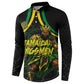 Personalized Jamaica Kingsmen Button Sweatshirt Caribbean Cricket Royal Warrior King Mascot