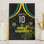 Personalized Jamaica Kingsmen Canvas Wall Art Caribbean Cricket Royal Warrior King Mascot