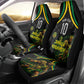 Personalized Jamaica Kingsmen Car Seat Cover Caribbean Cricket Royal Warrior King Mascot