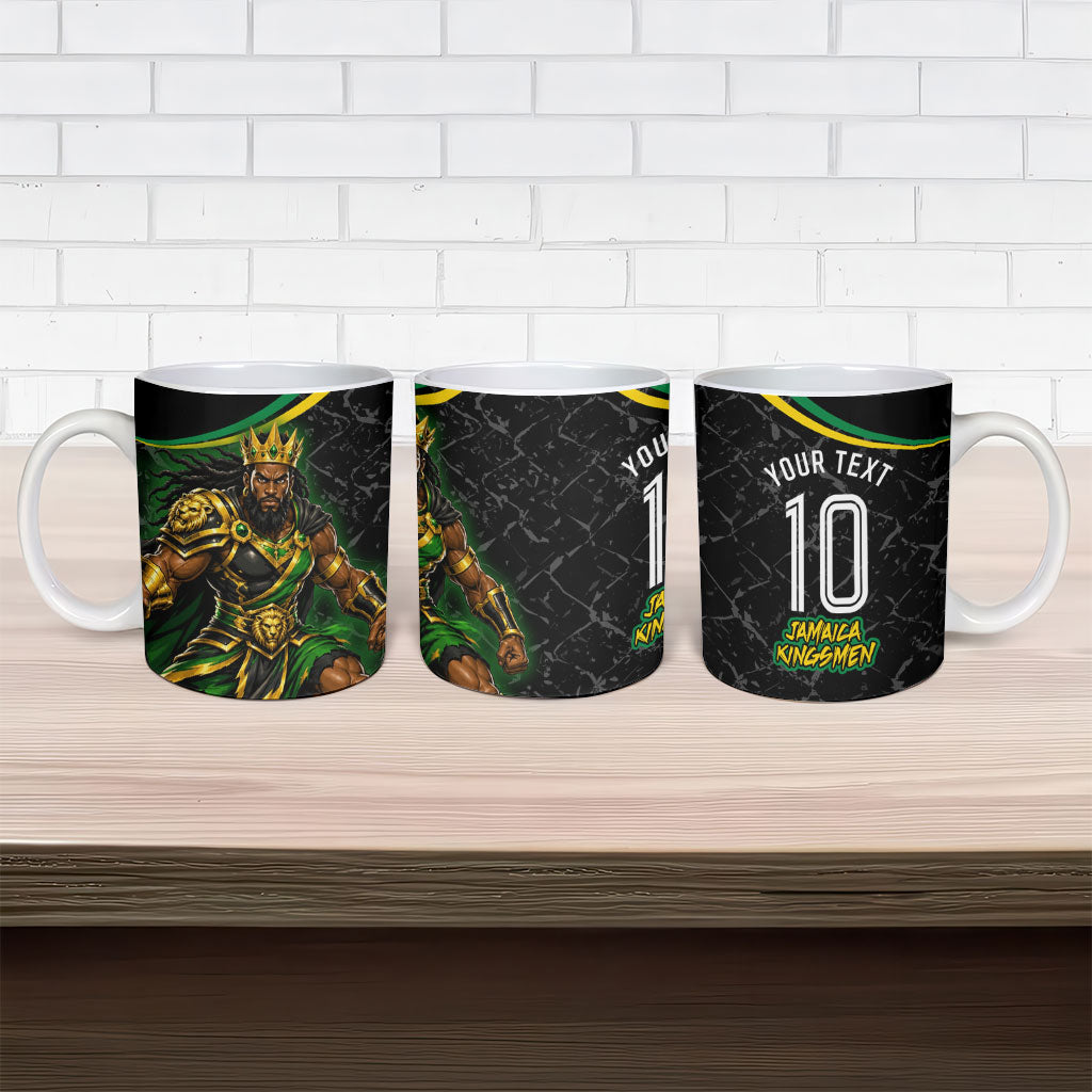 Personalized Jamaica Kingsmen Ceramic Mug Caribbean Cricket Royal Warrior King Mascot