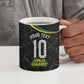 Personalized Jamaica Kingsmen Ceramic Mug Caribbean Cricket Royal Warrior King Mascot