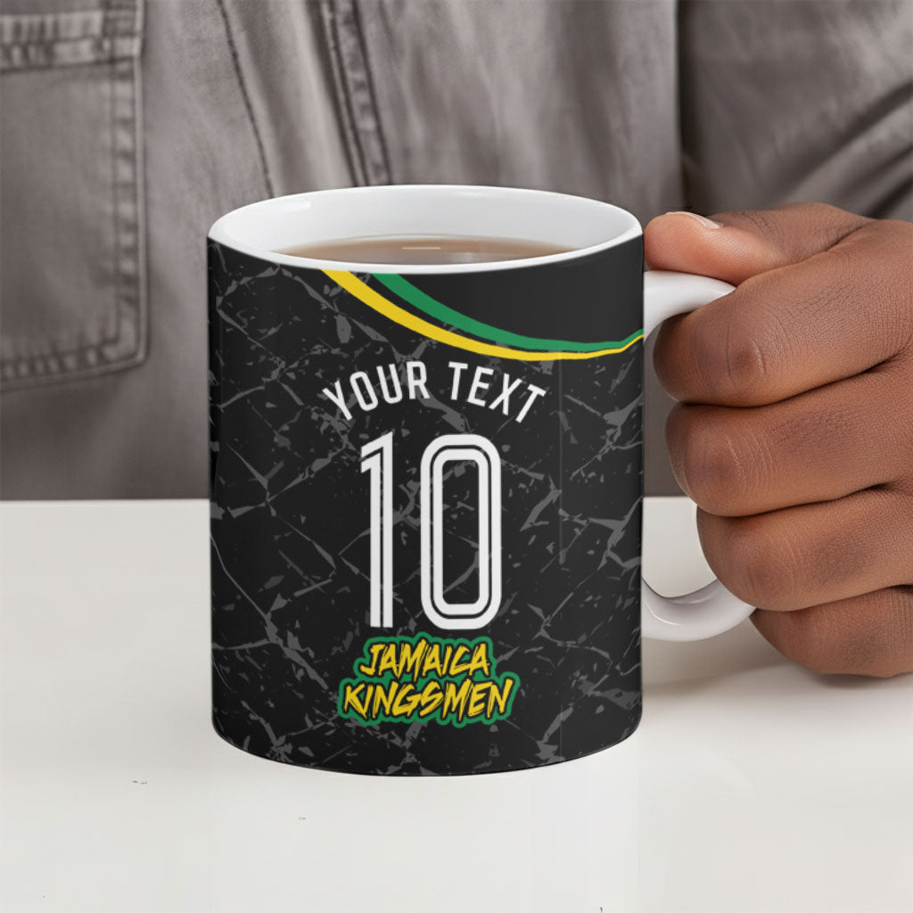 Personalized Jamaica Kingsmen Ceramic Mug Caribbean Cricket Royal Warrior King Mascot
