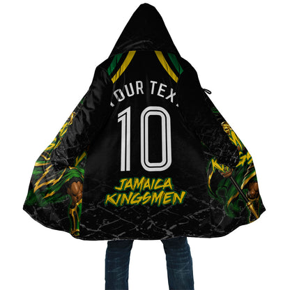 Personalized Jamaica Kingsmen Cloak Caribbean Cricket Royal Warrior King Mascot