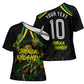 Personalized Jamaica Kingsmen Cross Shoulder Shirt Caribbean Cricket Royal Warrior King Mascot