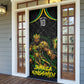 Personalized Jamaica Kingsmen Door Cover Caribbean Cricket Royal Warrior King Mascot