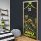 Personalized Jamaica Kingsmen Door Cover Caribbean Cricket Royal Warrior King Mascot