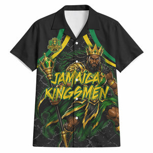 Personalized Jamaica Kingsmen Hawaiian Shirt Caribbean Cricket Royal Warrior King Mascot