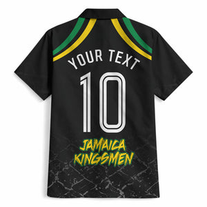 Personalized Jamaica Kingsmen Hawaiian Shirt Caribbean Cricket Royal Warrior King Mascot