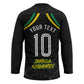 Personalized Jamaica Kingsmen Hockey Jersey Caribbean Cricket Royal Warrior King Mascot