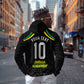 Personalized Jamaica Kingsmen Hoodie Caribbean Cricket Royal Warrior King Mascot
