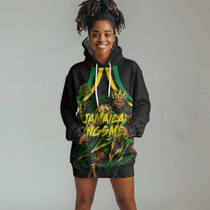 Personalized Jamaica Kingsmen Hoodie Dress Caribbean Cricket Royal Warrior King Mascot