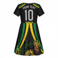 Personalized Jamaica Kingsmen Kid Short Sleeve Dress Caribbean Cricket Royal Warrior King Mascot